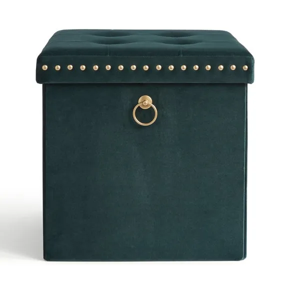 Velvet Cube Ottoman 4