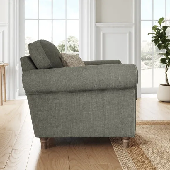 Flori Tonal Plush Chenille Armchair 2