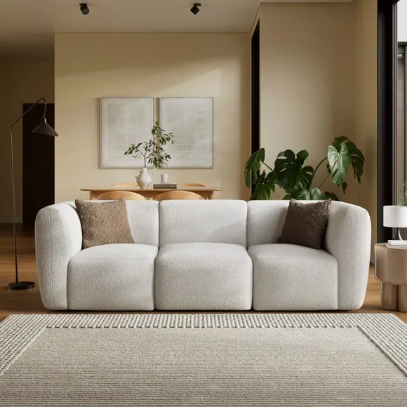Romy Chunky Tonal Boucle Modular 3 Seater Sofa