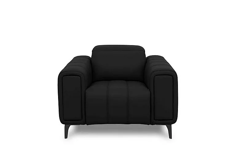 Elphaba Leather Chair with Storage Arms