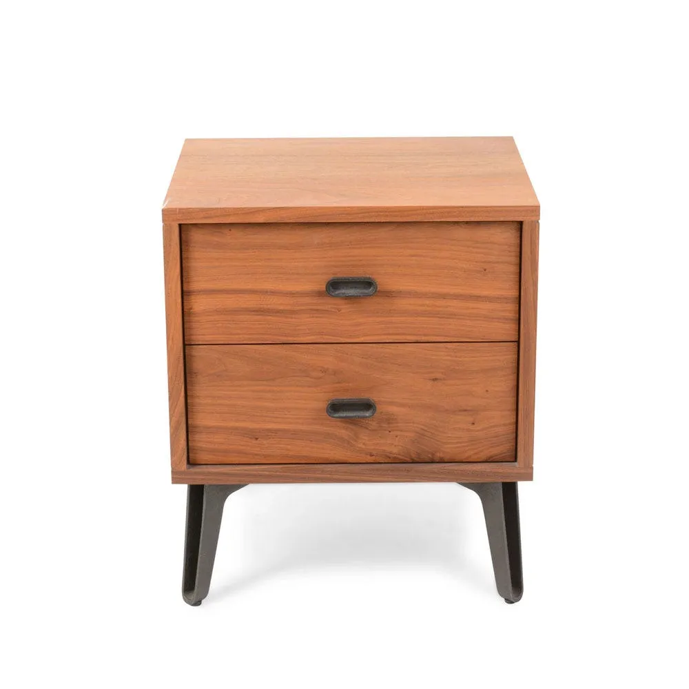 De La Espada McQueen Bedside Table Walnut 2