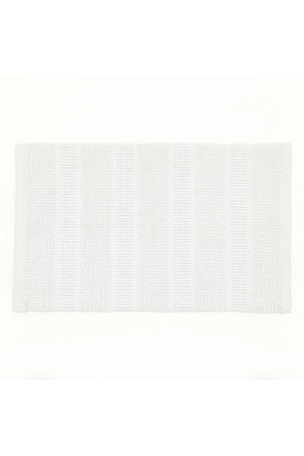 Deyongs Romeo Textured 100% Cotton Bath Mat - 1500gsm Absorbent Bathroom Rug | 1846 in White 2