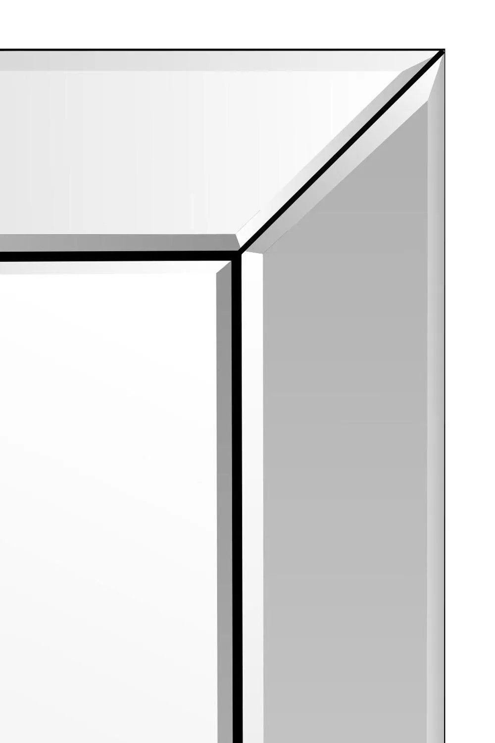 MirrorOutlet 'Horsley' All Glass Free Standing Modern Cheval Mirror 170 x 58 CM in Clear 3