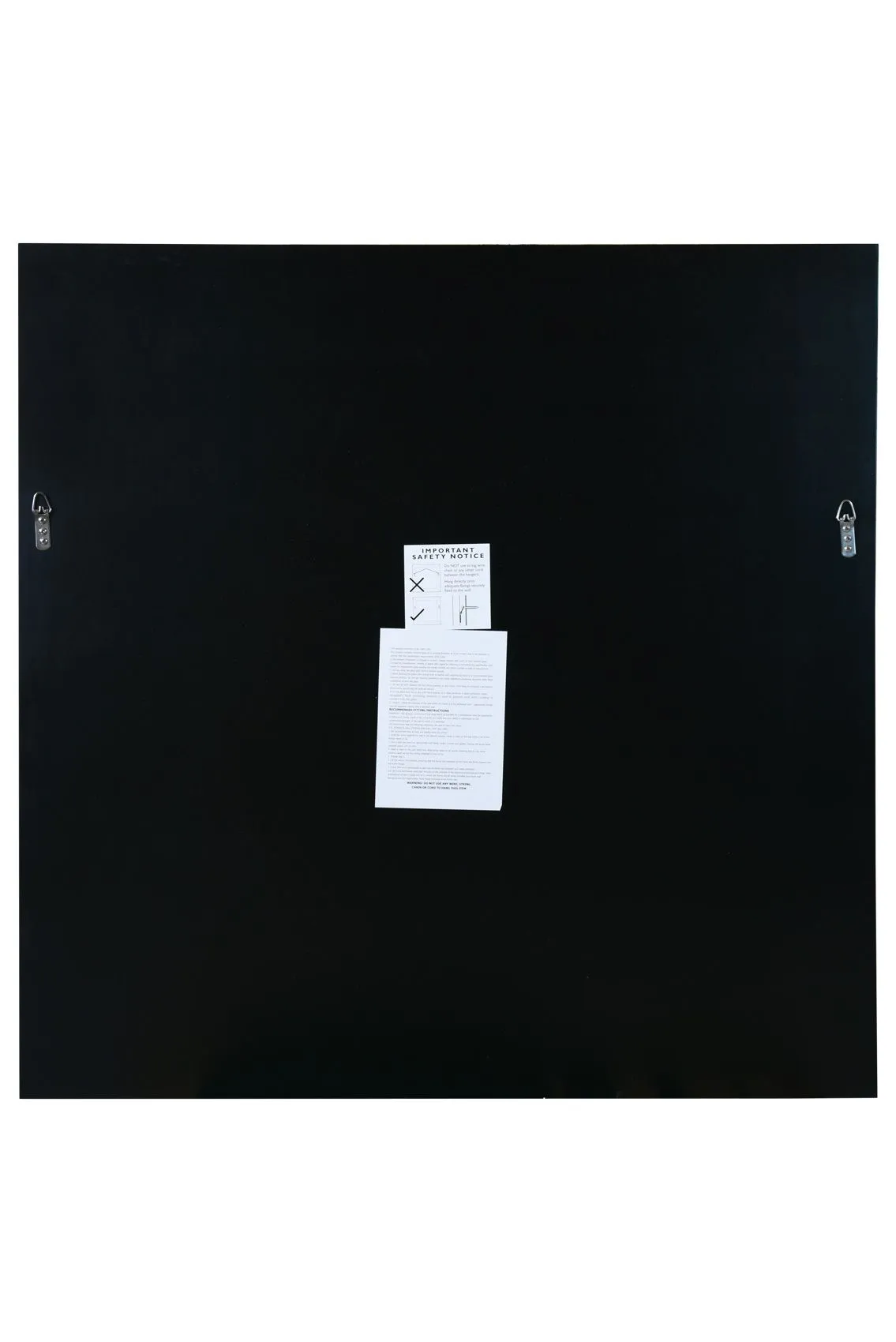 MirrorOutlet All Glass Modern Bevelled Square Wall Mirror 39" X 39" (100x100CM) in Silver 3