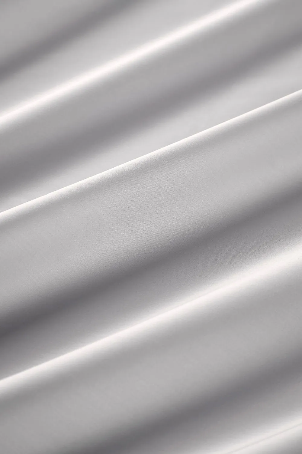 CHRISTY 400TC Luxury Cotton Sateen Plain Dye Full Sheet Bundle in Light Grey 3