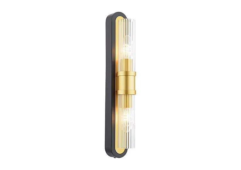 Huxwell Ribbed Glass 2 Light Wall Light