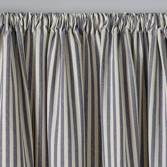 Linford Stripe Unlined Slot Top Curtains 1