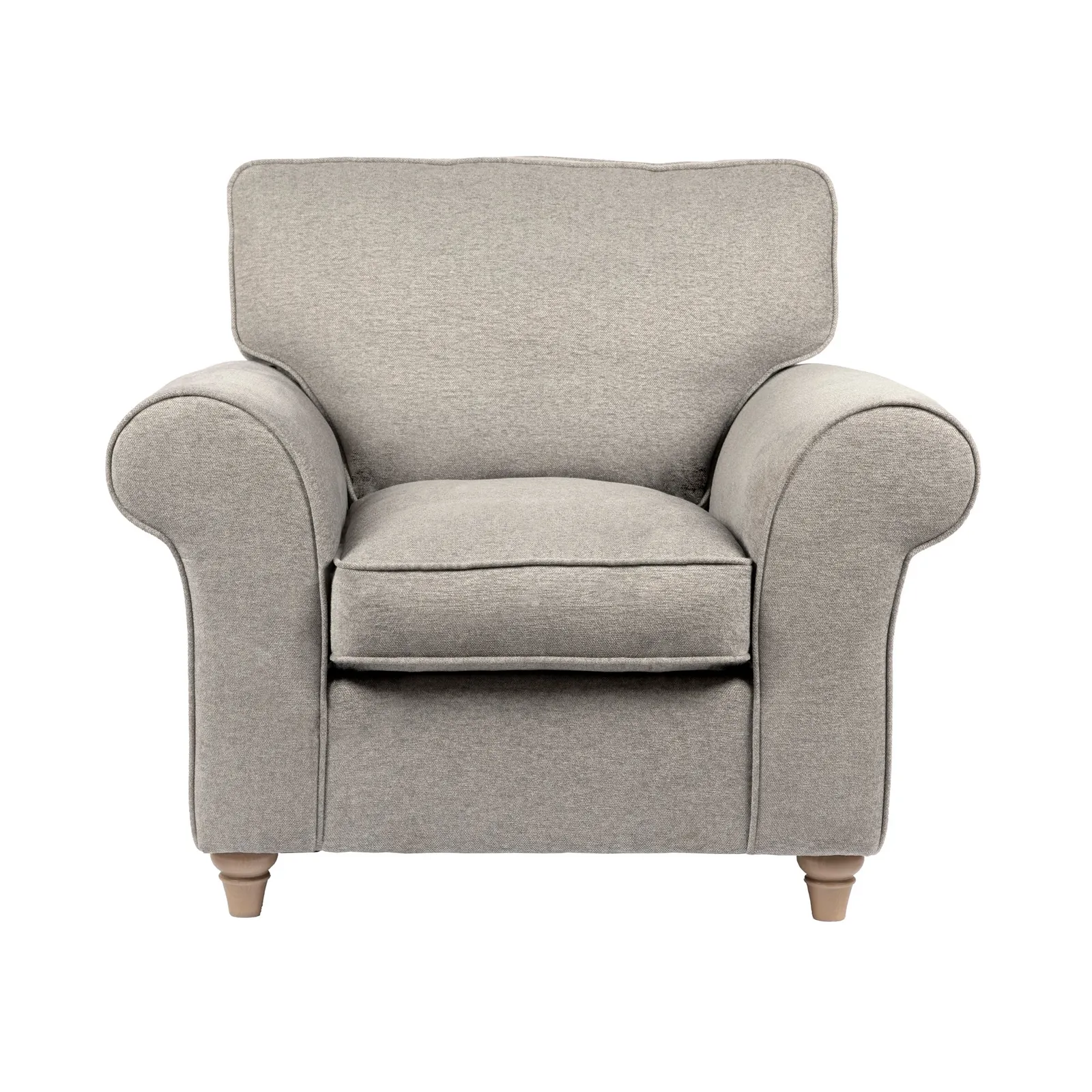 Rosa Fabric Armchair Grey