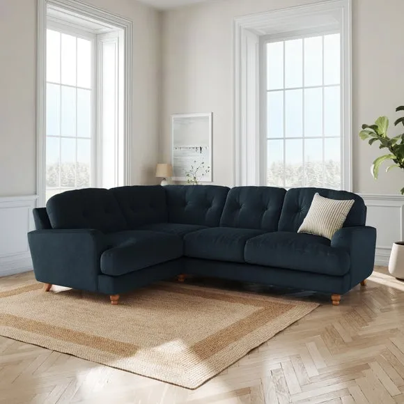 Martha Matte Plush Velvet Full Corner Sofa 1