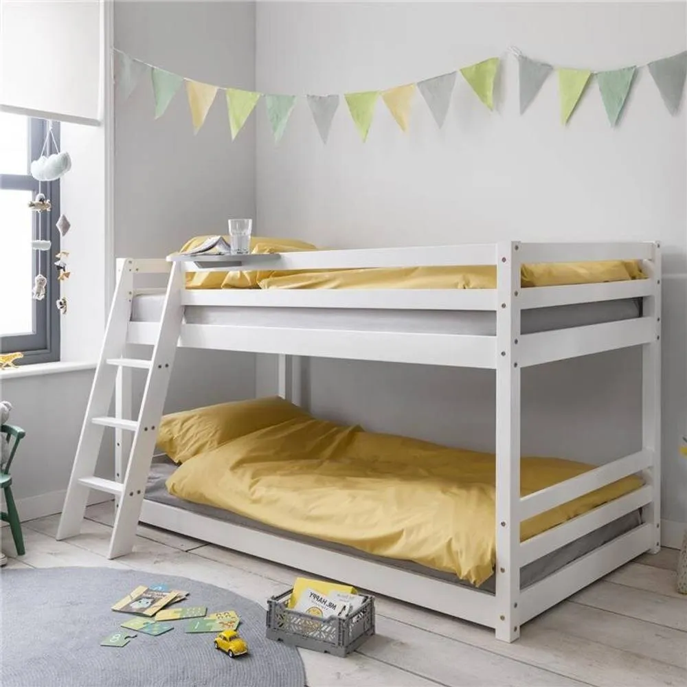 Nöa and Nani Hilda Low Cabin Bed with Bunk Underbed and Play Area in White
