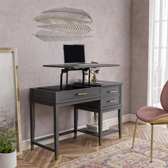 Cosmo Living Westerleigh Lift Desk, Graphite 3