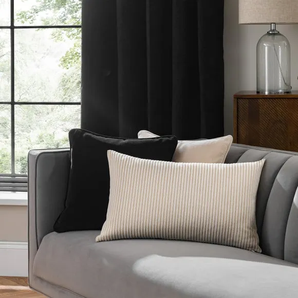 Chenille Striped Rectangular Cushion Cover 1
