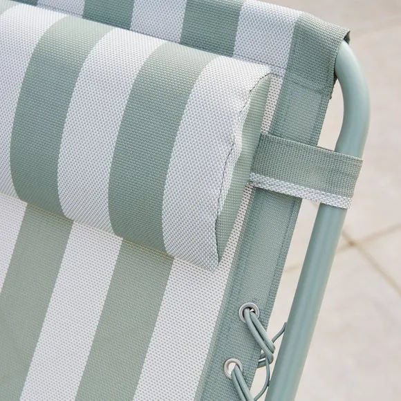 Helsinki Beatrice Striped Reclining Sun Lounger Chair 5
