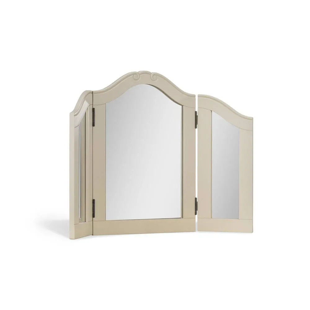 Statement Furniture Juliette 3-Way Dressing Table Mirror in Ivory 4