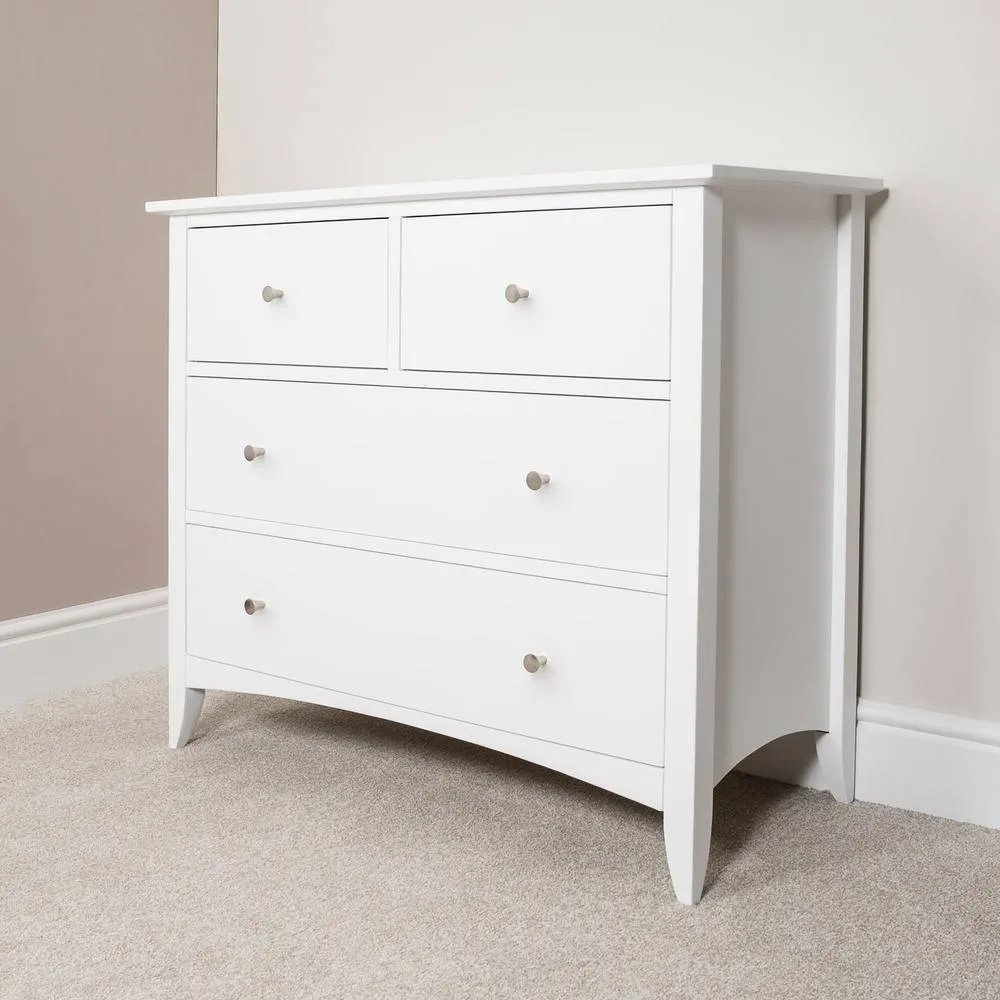 Statement Furniture Edward Hopper 2 Over 2 Chest of Drawers in White 2