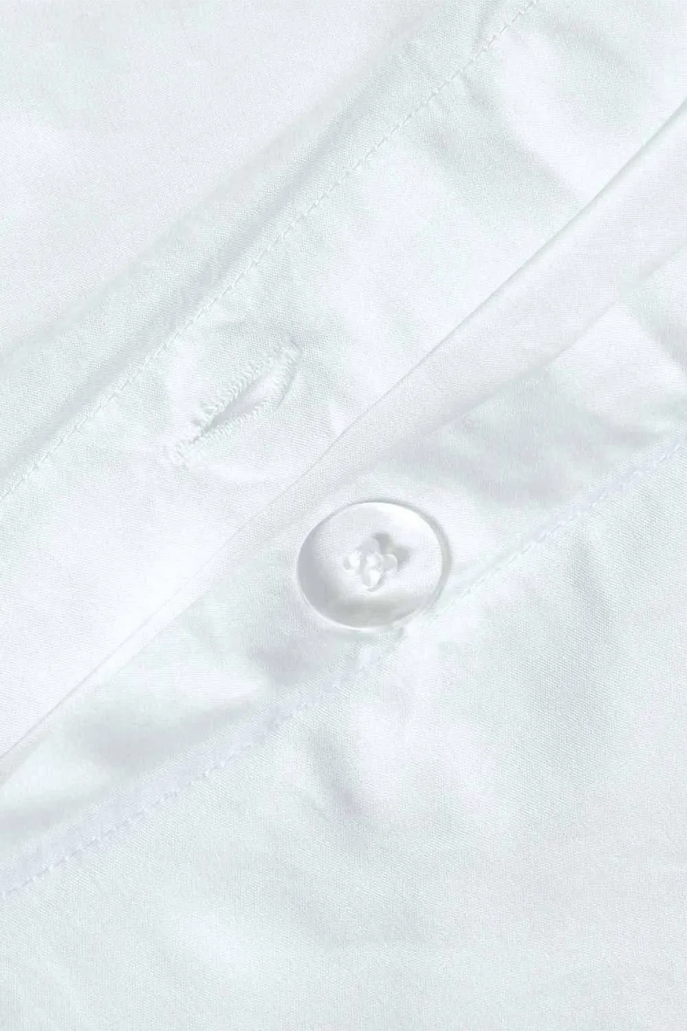 Homescapes Egyptian Cotton Duvet Cover with Pillowcase, 200 TC in White 3