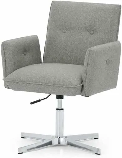 Denham Office Chair, Mountain Grey & Chrome