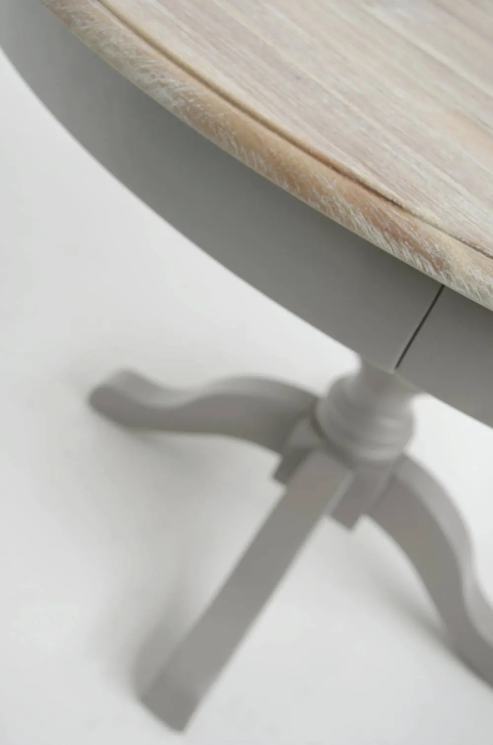 Statement Furniture Florence Large Pedestal Round Dining Table 120cm in Light Grey 3