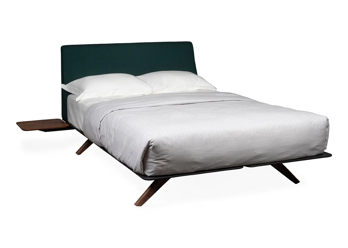 De La Espada Hepburn Bed Super King Vidar 3 1062 Green Walnut Base