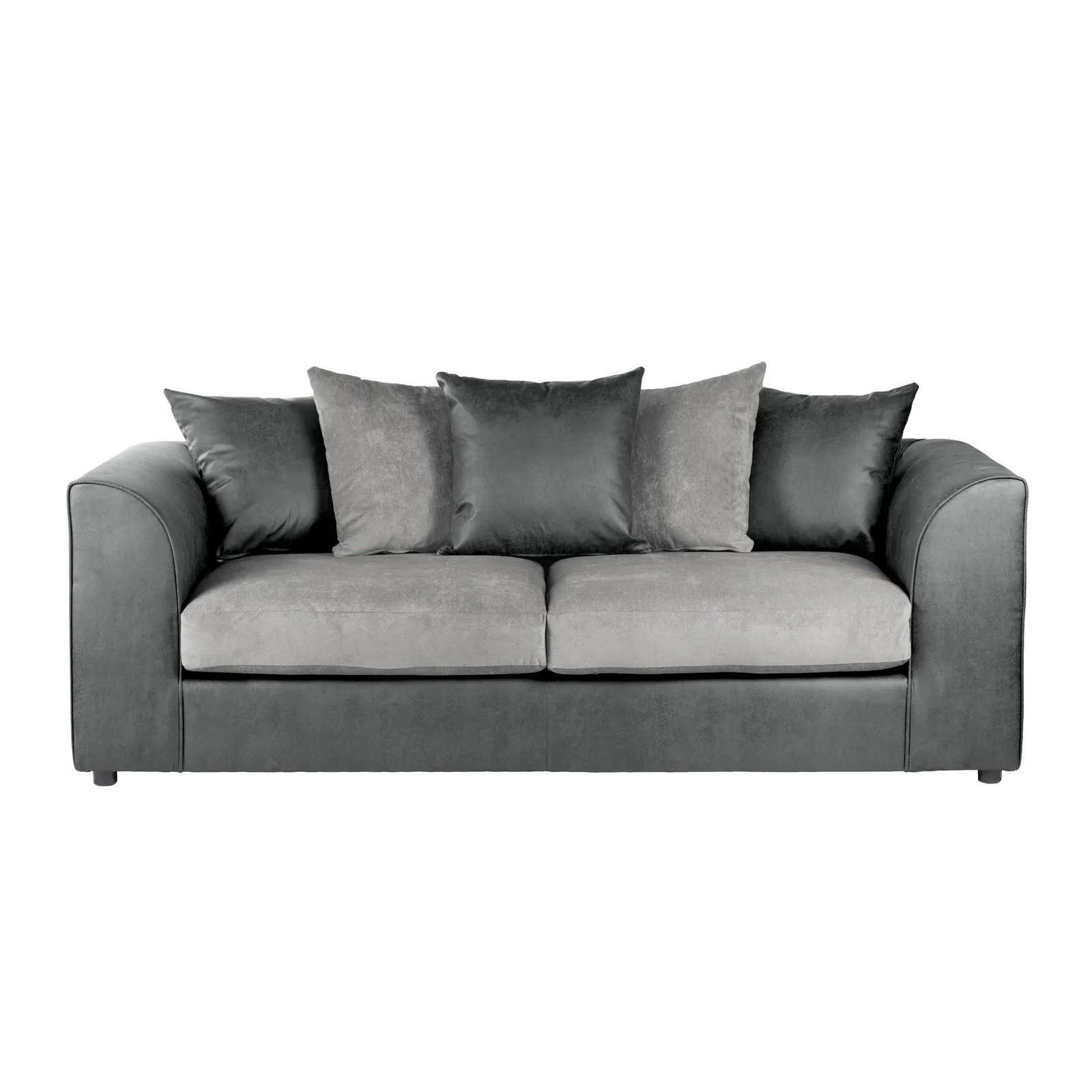 Blake Fabric Combo 3 Seater Sofa Grey