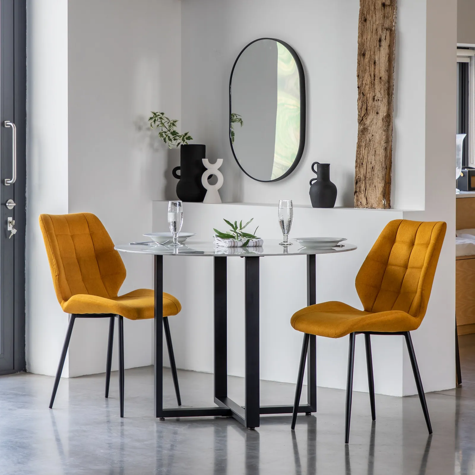Set of 2 Mesa Flatweave Dining Chairs 2