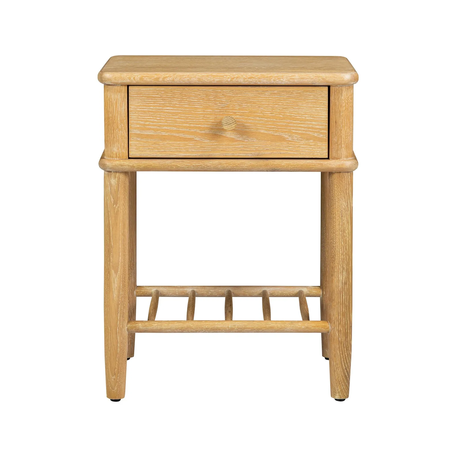 Valla 1 Drawer Bedside Table, Brown Oak | Barker & Stonehouse 2