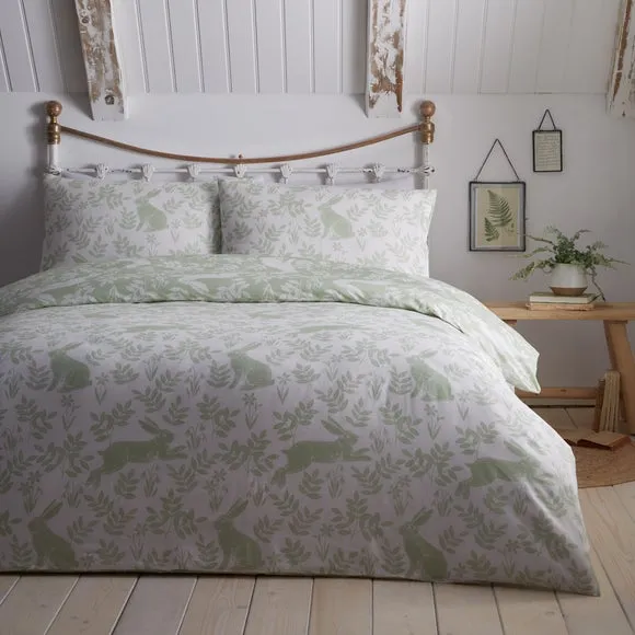 Dreams n Drapes Spring Rabbits Reversible Duvet Cover and Pillowcase Set 3