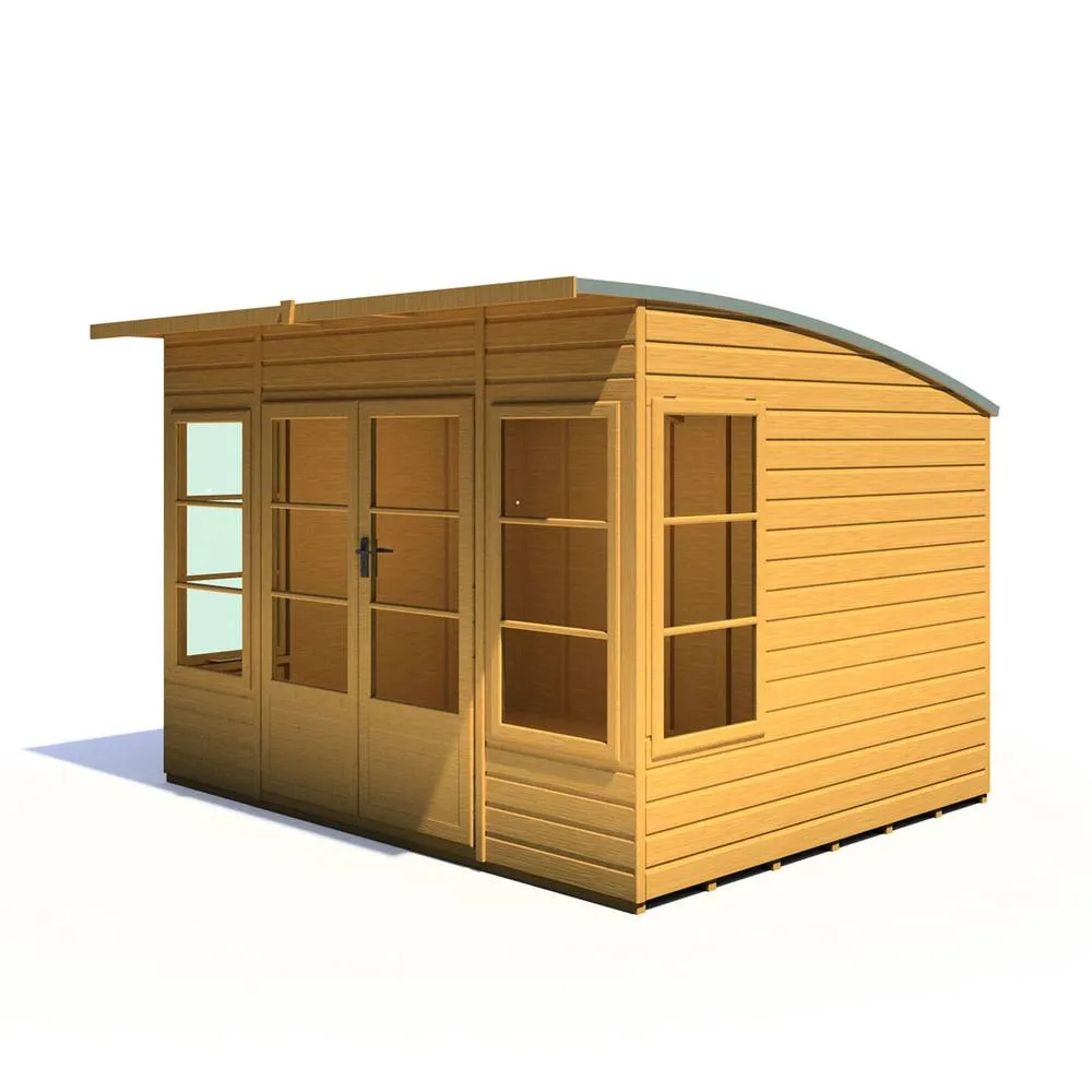 Shires Orchid 10 x 8 Feet Summerhouse - L239 x W299 x H217 cm in Light Brown 5