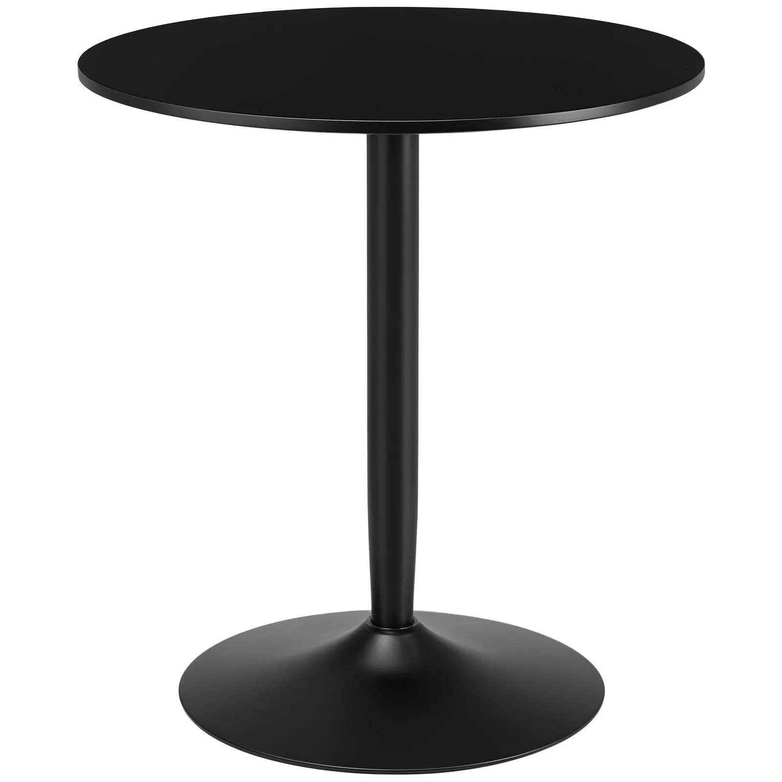 HOMCOM Round Dining Table, Modern Kitchen Table with Steel Base in Black 2