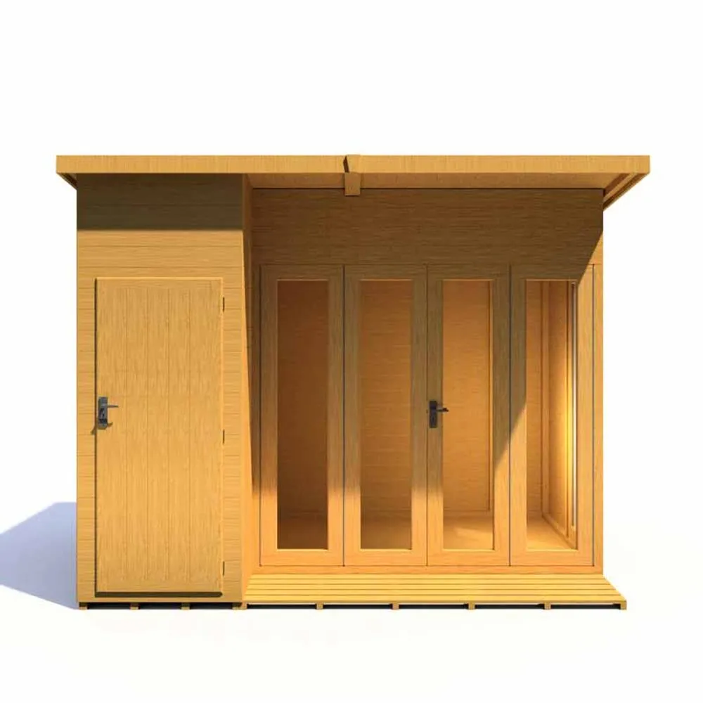 Shires Aster 10 x 8 Feet Summerhouse - L262.5 x W317.4 x H217 cm in Light Brown