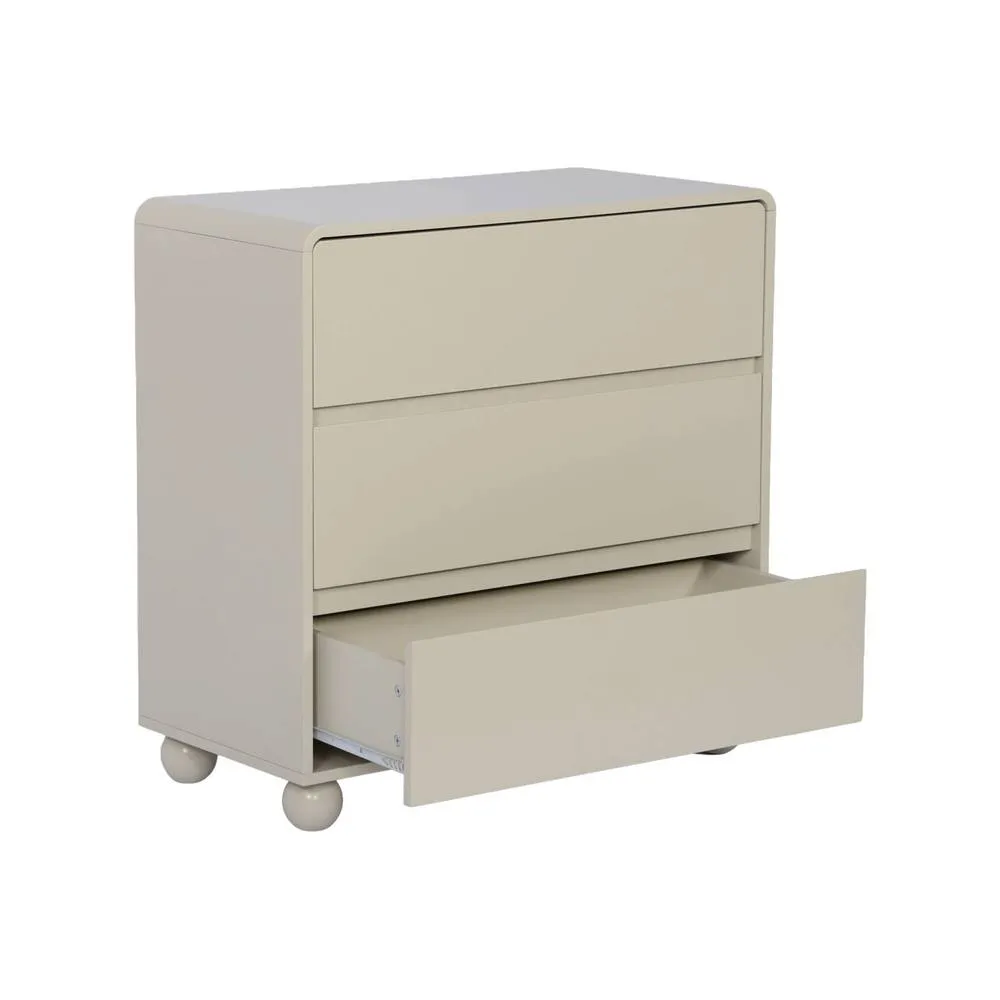 sweeek Children's chest of 3 drawers with lacquered wood decor in Beige 4
