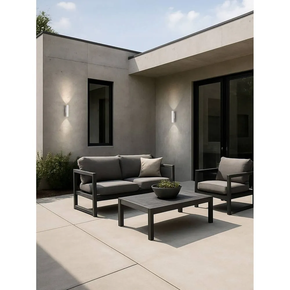Netlighting Torrin Outdoor Up Down Wall Lamp Sandy White LED 6W 480lm IP65 3000K 2
