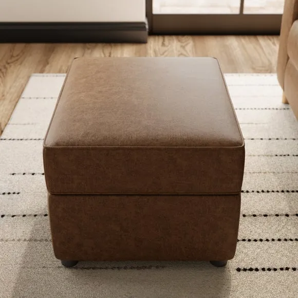 Baxter II Arizona Faux Leather Footstool 3