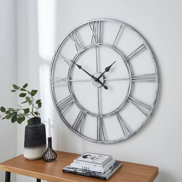 Chrome Skeleton Indoor Outdoor Wall Clock 2