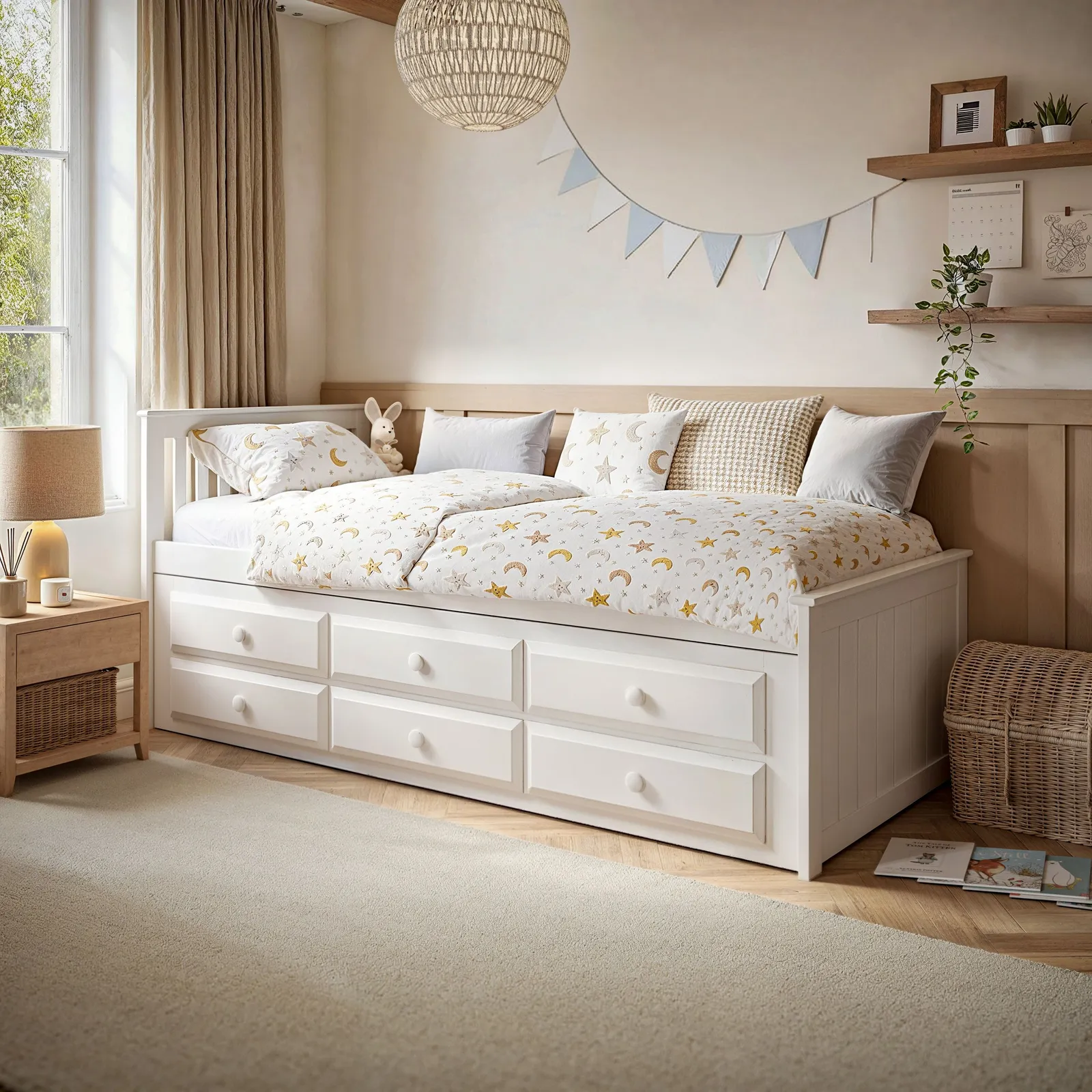 Flair Montana Captains Bed with Drawers in White 1