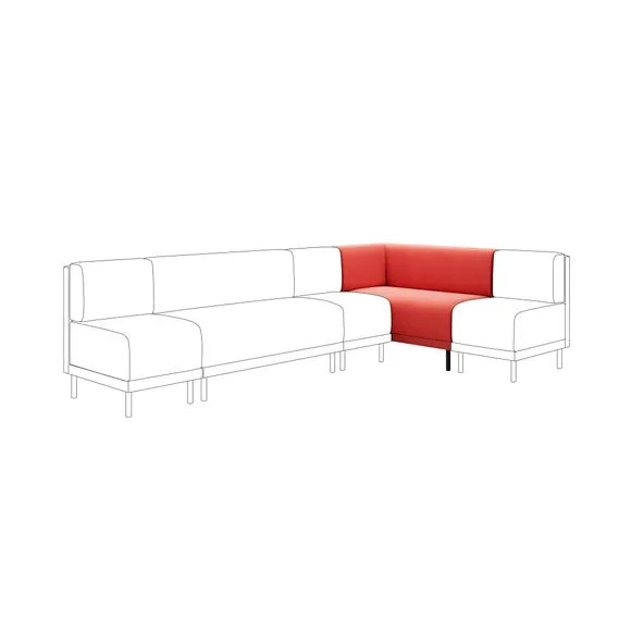 Mae Corner Dining Bench, Matte Plush Velvet 1
