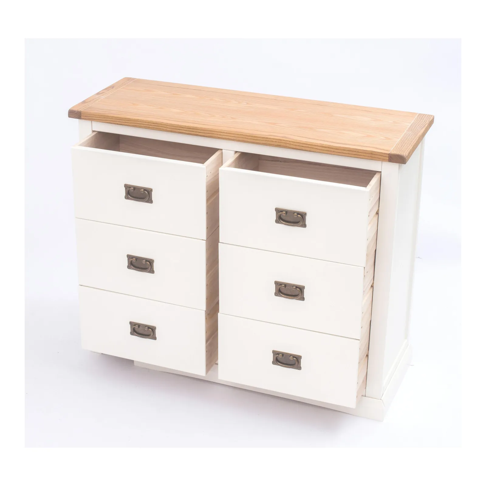 Cabinet Bits Cosenza 6 Drawer Chest of Drawers Bras Drop Handle in Off-White 5