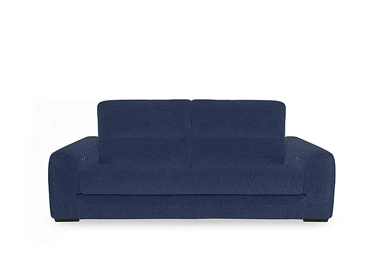 Flex Fabric 3 Seater Sofa Bed with Storage Arms - Blue
