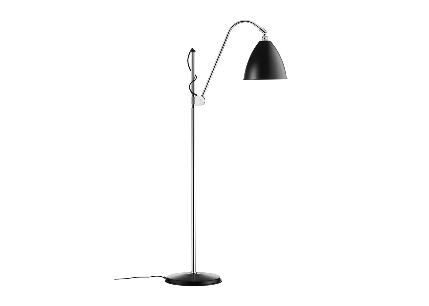 Gubi Bestlite BL3 Floor Lamp Chrome Base Black Shade