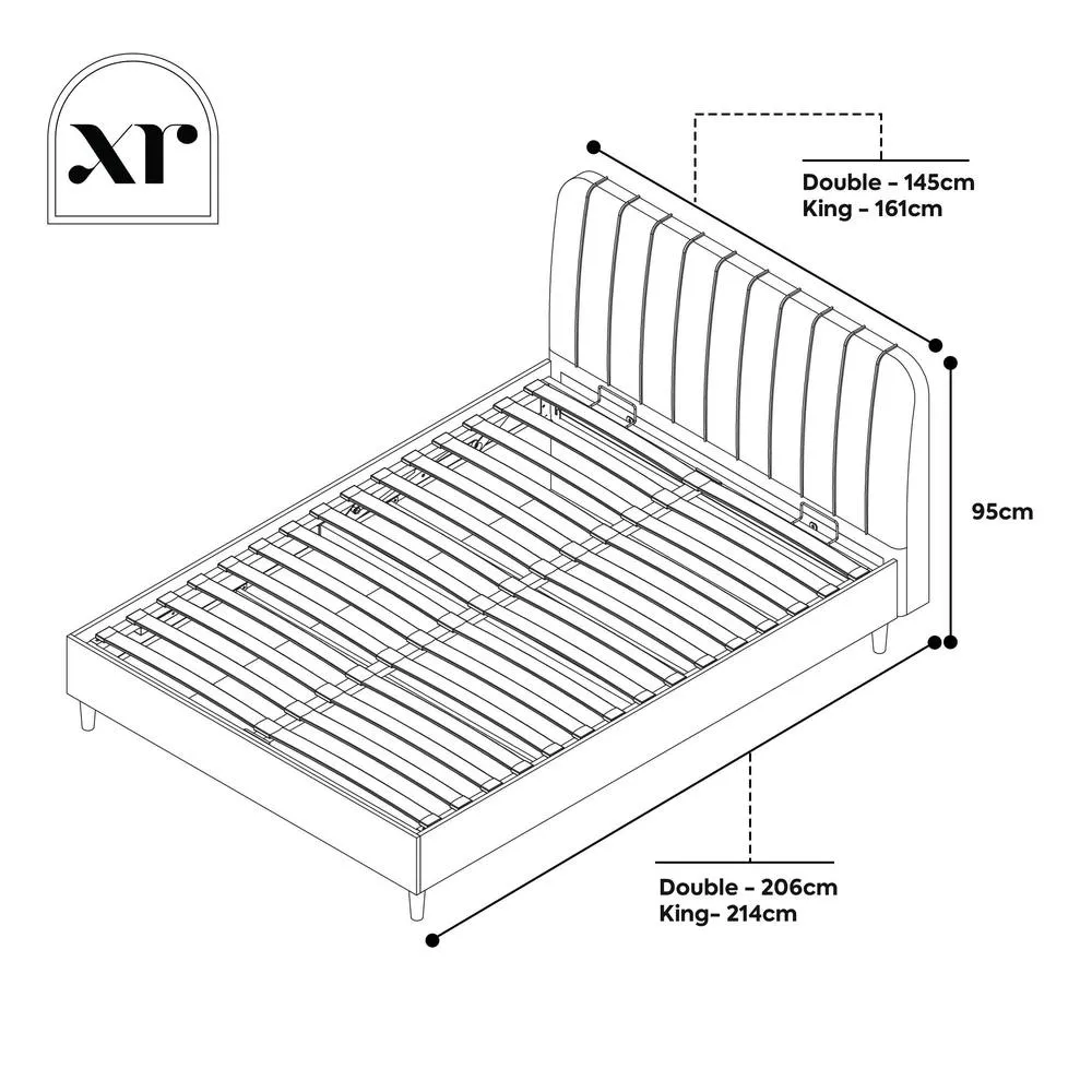 X Rocker Cooper Mixed Material Shadow Ottoman Bed- Double- Oak/Natural in Medium Beige 6