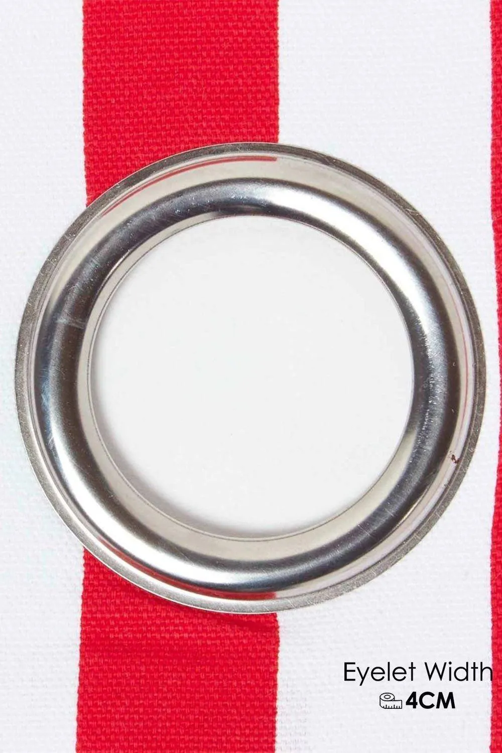 Homescapes Thick Red Stripe Ready Made Eyelet Curtain Pair 4
