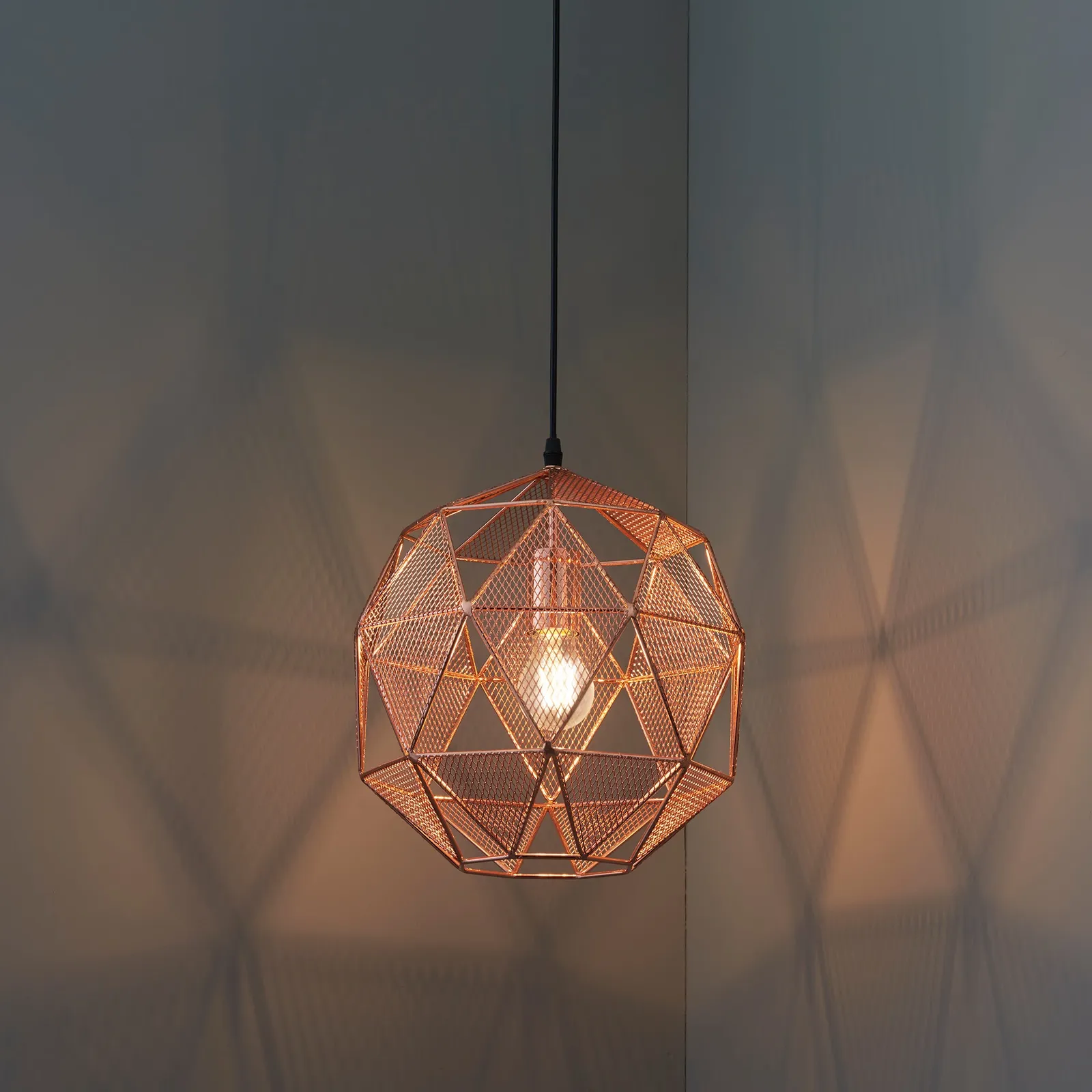 Vogue Armour Copper Pendant Ceiling Fitting Copper