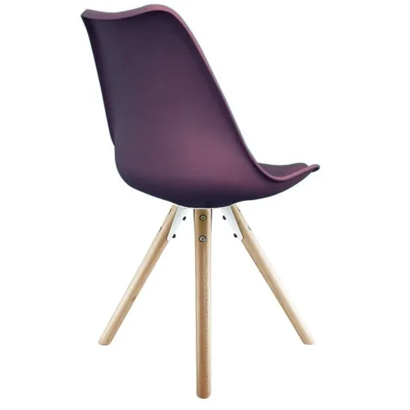 Fusion Living Soho Plastic Dining Chair with Pyramid Legs 4
