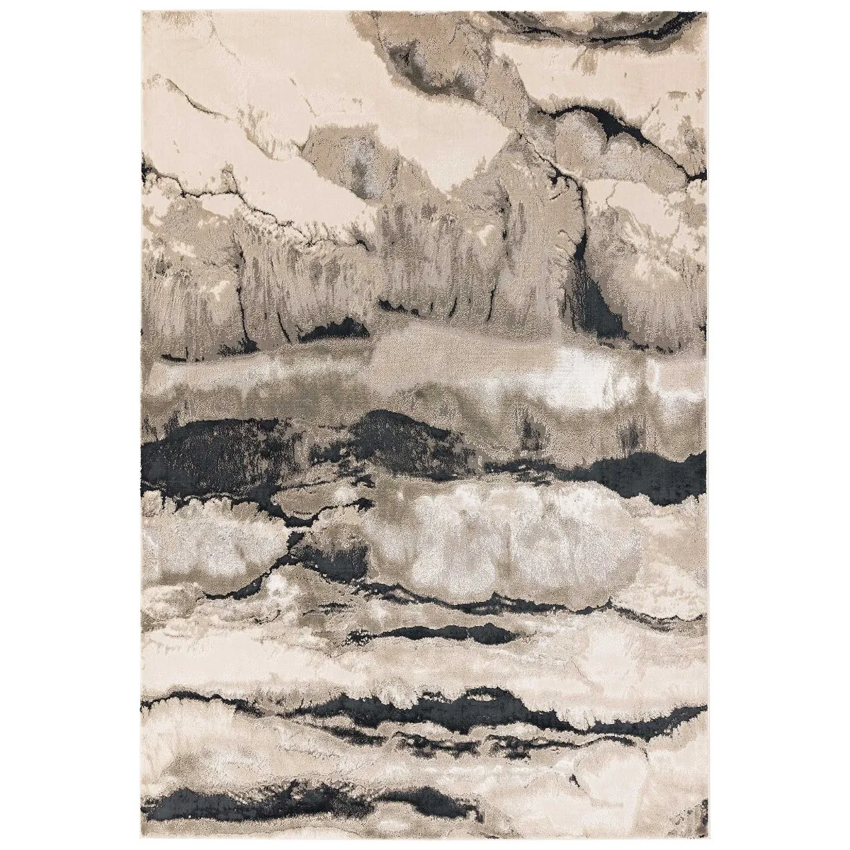 Luna Quartz 160X230Cm Rug, Square Polyester | Barker & Stonehouse