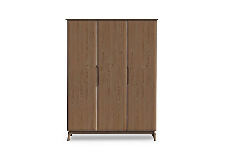 Stockholm 3 Door Wardrobe - Dark Oak