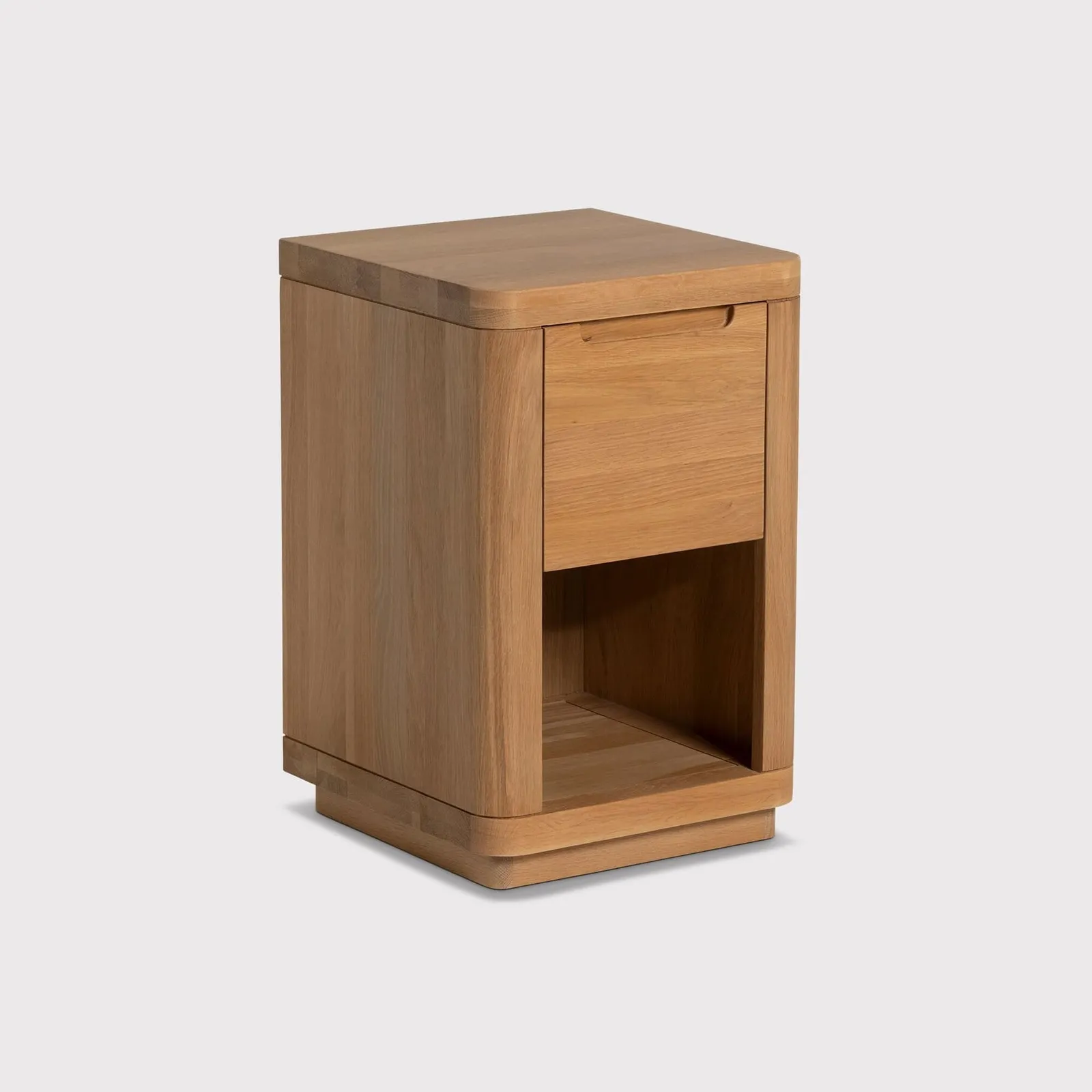 Olav 1 Drawer Bedside 40X40X62Cm Table, Neutral Oak | Barker & Stonehouse