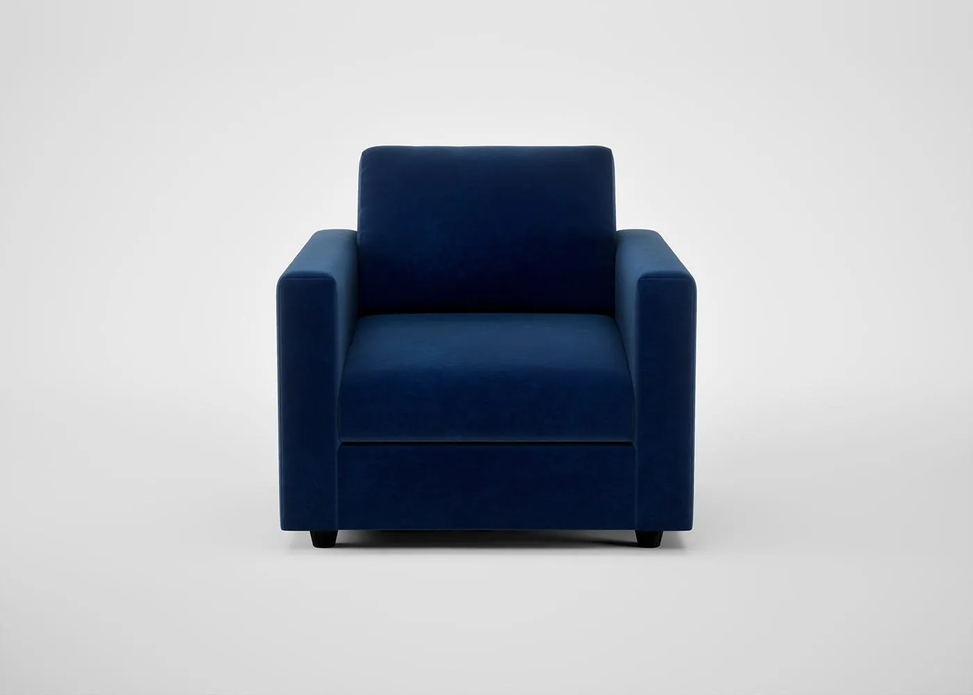 Heal's Nimbus II Armchair Smart Velvet Dusk Black Feet 1