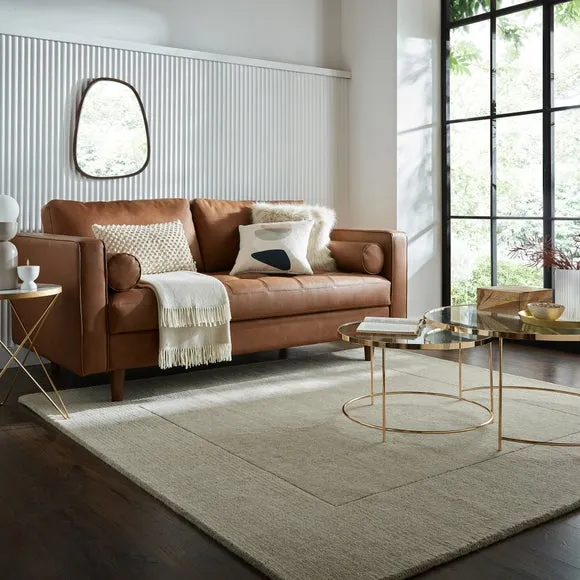 Boston Wool Border Square Rug 1
