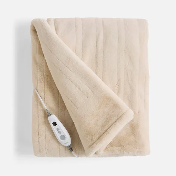 Double Sided Faux Fur Electric Throw Blanket 3