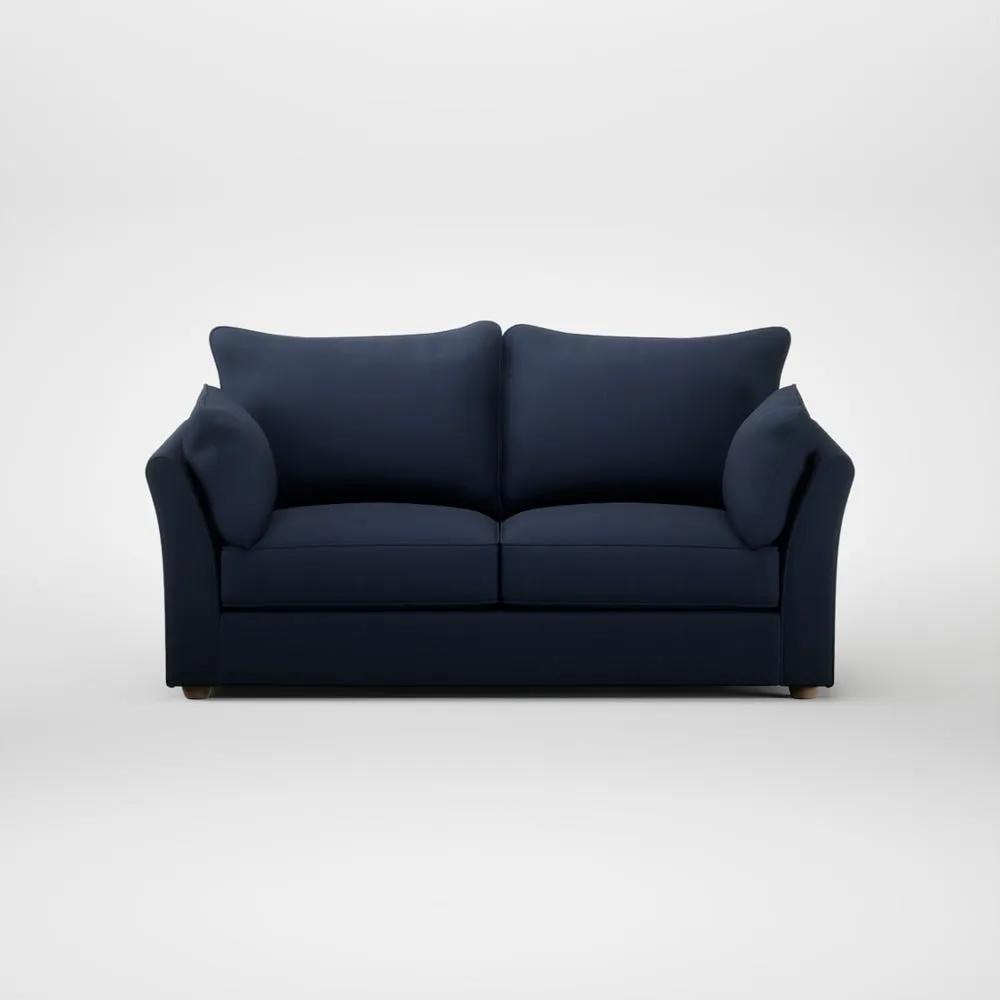 Heal's Tailor 3 Seater Sofa Smart Cotton Linen Indigo Natural Feet 2